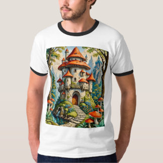 Camisa Do Castelo De Cogumelo De Leite De Baleia