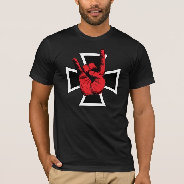 Camisa do chifre do metal do ferro (Frente)