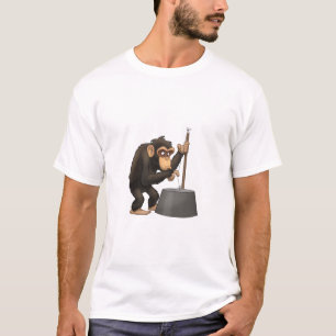 Camisa do chimpanzé do Washtub-Baixo-Playin'