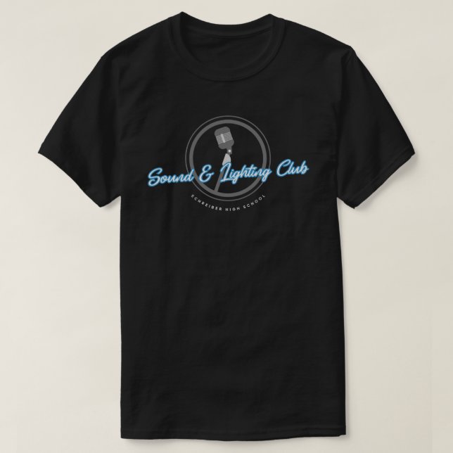 Camisa do Clube de Iluminação e Som - Design 1 (Frente do Design)