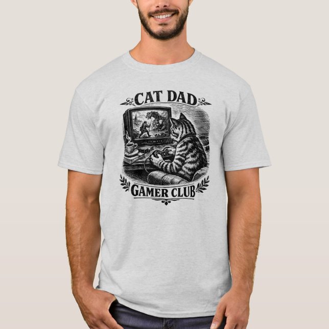 Camisa do Clube do Pai Gato Gamer – Presente Diver (Frente)