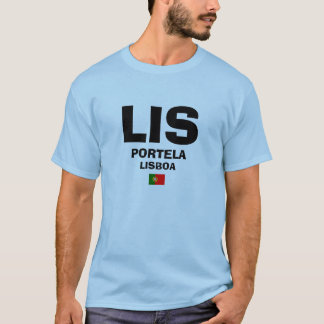 Camisa do código do aeroporto do LIS Lisboa