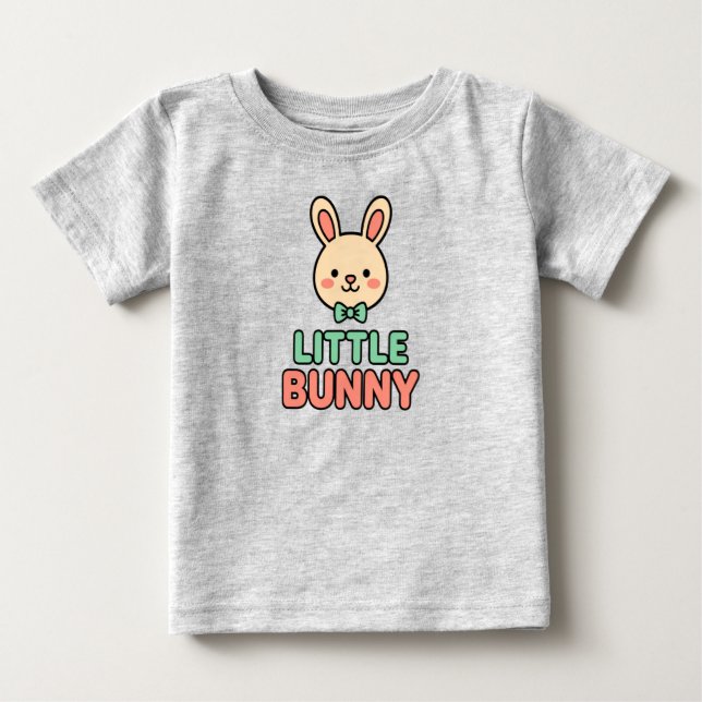 Camisa do Coelhinho da Páscoa Bebê Coelhinho Fofo  (Frente)