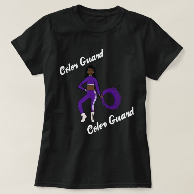 Camisa do Color Guard Roxo Branco (Frente do Design)