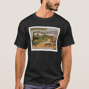 Camisa do comboio a vapor de poster vintage