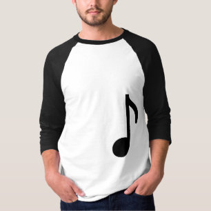 Camisa do comprimento da nota 3/4 da música