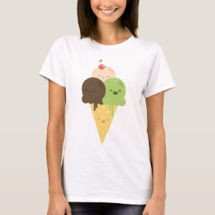 Camisa do cone do sorvete de Kawaii