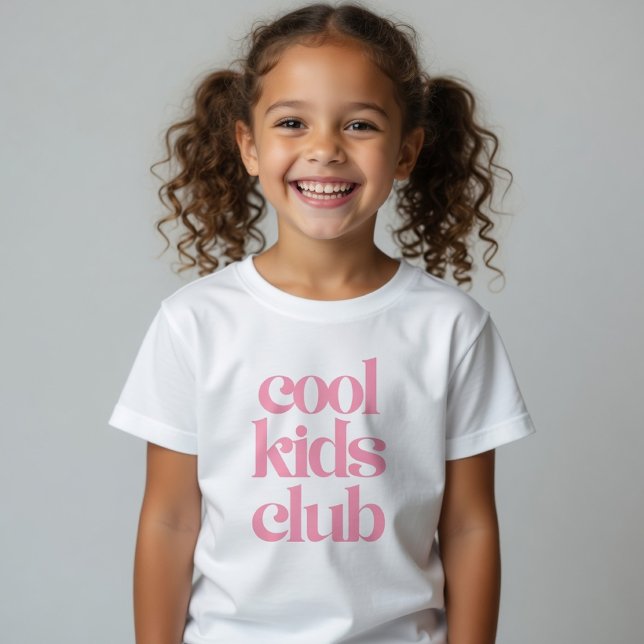 Camisa do Cool Kids Club Rosa Camisa Infantil Tend (Criador carregado)