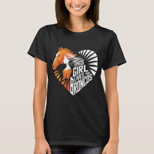 Camisa do Coração da Garota de Futebol de Denver D