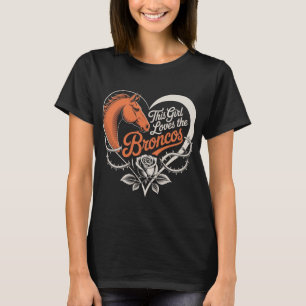Camisa do Coração da Garota de Futebol de Denver D