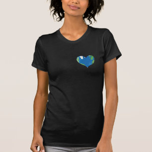 camisa do coração da terra