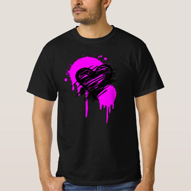 Camisa do coração de grafite, presente para amigos (Frente)