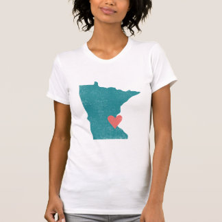 Camisa do coração de Minnesota (turquesa) -