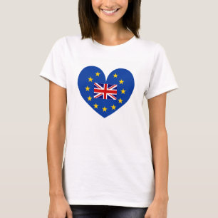 Camisa do coração do brexit do referendo da