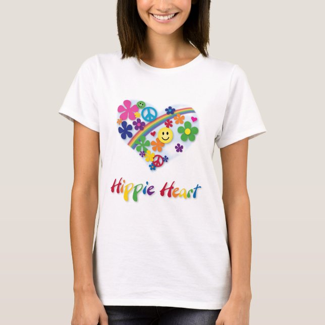 Camisa do coração do Hippie (Frente)