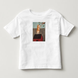 Camisa do Corgi apontando estilingue para o gato
