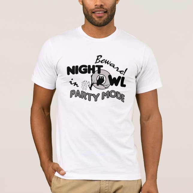 Camisa do Coruja da Noite - escolha estilo e cor (Frente)