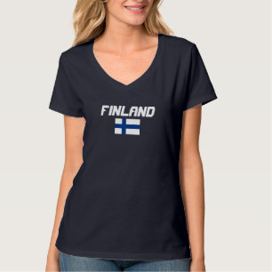 Camisa do costume da bandeira de Finlandia