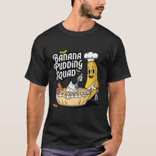 Camisa do Cozinhar do trevo da Banana Pudim T-Shir