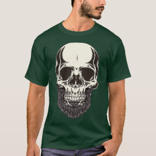 Camisa do crânio com barba