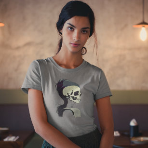 Camisa do crânio - Mulheres artísticas Camisa do c