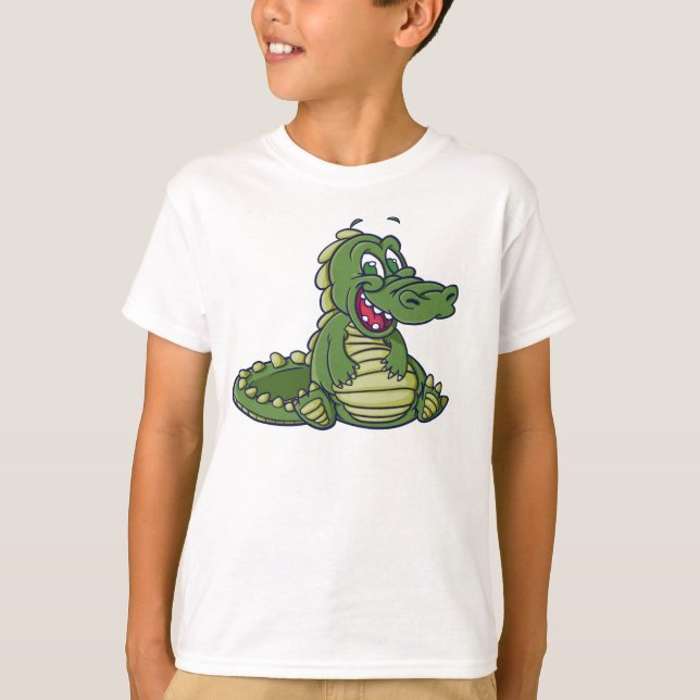 Camisa do crocodilo T dos miúdos (Frente)