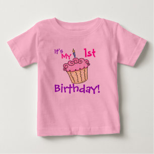 Camisa do cupcake do aniversário