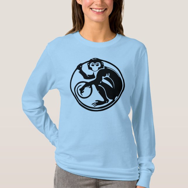 Camisa do design do macaco (Frente)