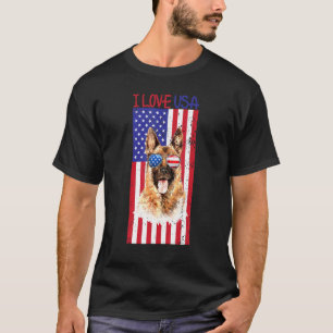 Camisa do Dia 4 de Julho do Cão Pastor Alemão Band