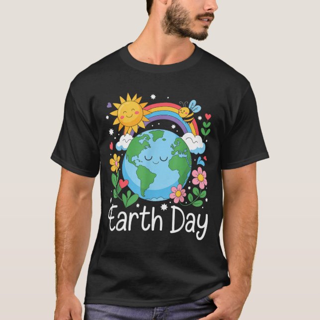 Camisa do Dia da Terra Crianças e Mulheres Planeta (Frente)