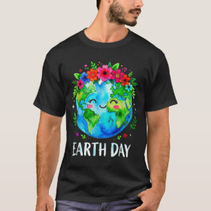 Camisa do Dia da Terra Feliz Planeta Floral Salve