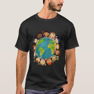 Camisa do Dia da Terra Fofo Crianças Meninos Toddl