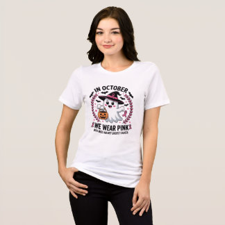 Camisa do Dia das Bruxas de Fita Rosa Fantasma Cuj
