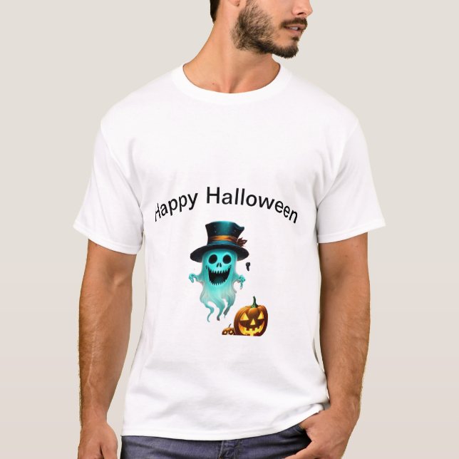 Camisa do Dia das Bruxas. Presente de Halloween. S (Frente)