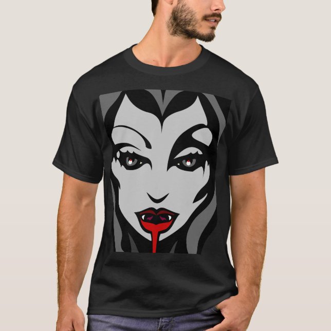 Camisa do Dia das Bruxas Vampiro Unisex Shirt Teto (Frente)