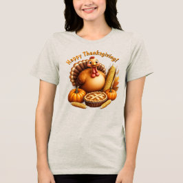 Camisa do Dia de Ação de Graças Feliz para Mulhere