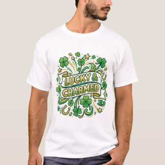 Camisa do Dia de São Patrício Sortuda & Encantada