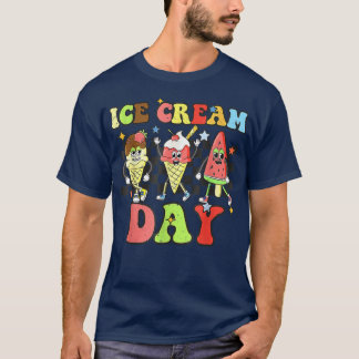 Camisa do dia de sorvete Festa de verão