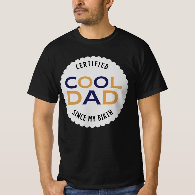 Camisa do Dia do Pai com Insígnia Retro de Pai Leg (Frente)