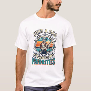 Camisa do Dia do Pai Pescaria Pai Só um Pai Com Fi