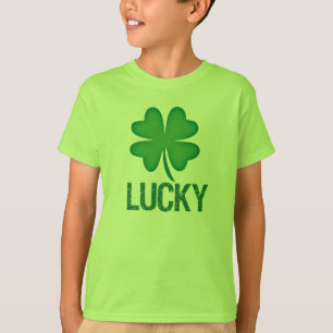 Camisa do dia do St Patrick afortunado do miúdo