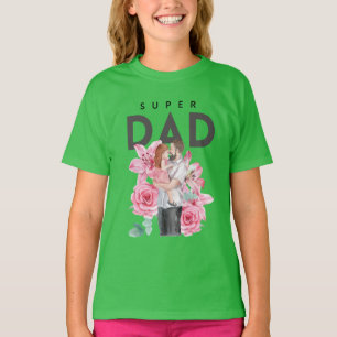 Camisa do Dia dos Pais Floral para Crianças 