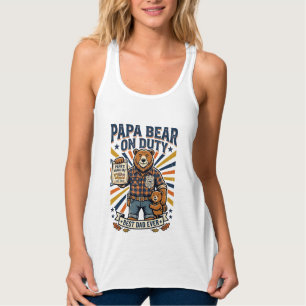 Camisa do Dia dos Pais Papai Urso em Serviço Anima