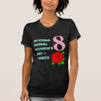 Camisa do Dia Internacional da Mulher, 8 de março 