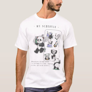 Camisa do dia perfeita de Panda: Dormir, Comer, Le