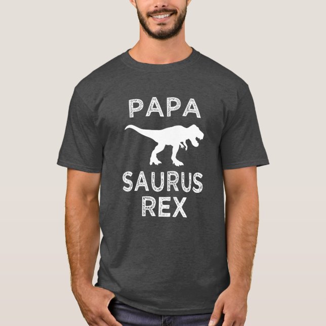 Camisa do Dino dos homens engraçados de Saurus Rex (Frente)