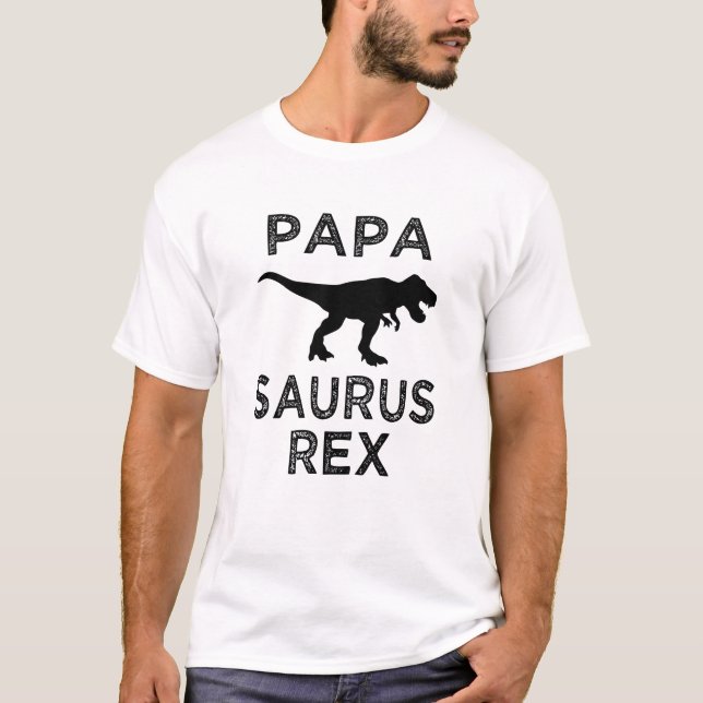 Camisa do Dino dos homens engraçados de Saurus Rex (Frente)