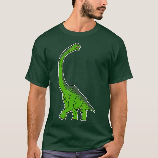 Camisa do Dinossauro do Brachiosauro Unísex Adulto (Frente)