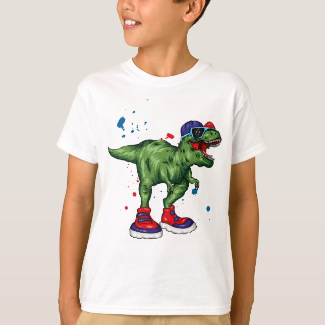 Camisa do Dinossauro do Paint Splatter (Frente)