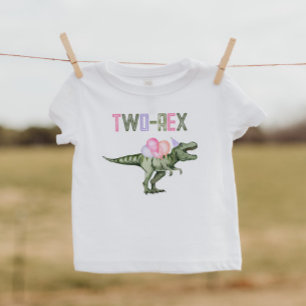 Camisa do Dinossauro Two-Rex para Menina